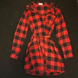 Pink Lily Red Plaid Dress